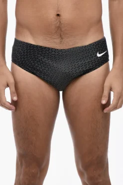 Costume da Bagno Slip Bicolore con Logo Ricamato>Nike Outlet