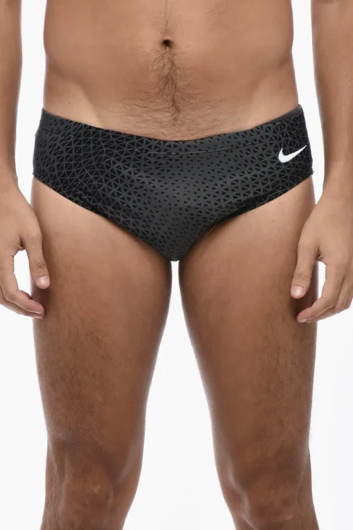 Costume da Bagno Slip Bicolore con Logo Ricamato>Nike Outlet