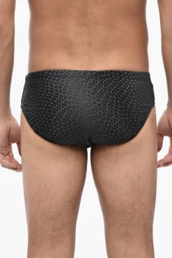 Costume da Bagno Slip Bicolore con Logo Ricamato>Nike Outlet