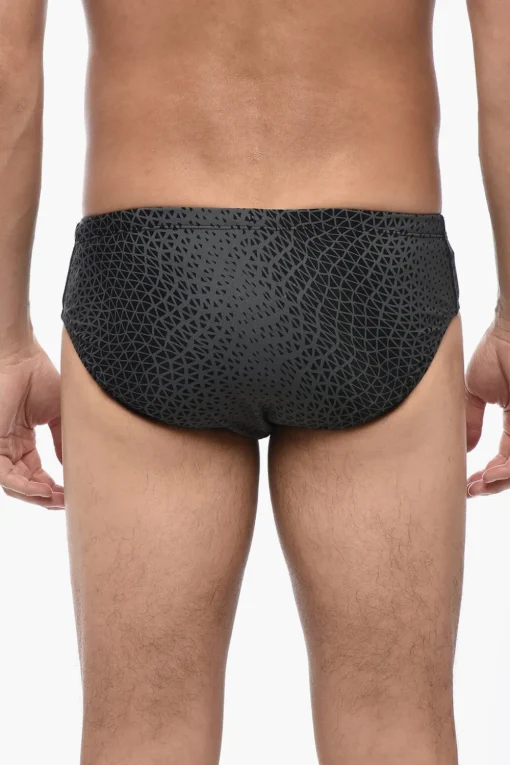 Costume da Bagno Slip Bicolore con Logo Ricamato>Nike Outlet