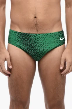 Costume da Bagno Slip Bicolore con Logo Ricamato>Nike Online