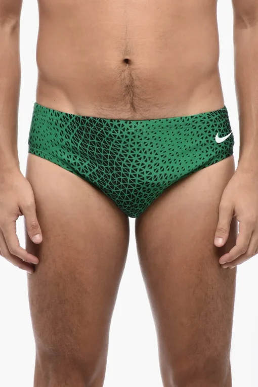 Costume da Bagno Slip Bicolore con Logo Ricamato>Nike Online