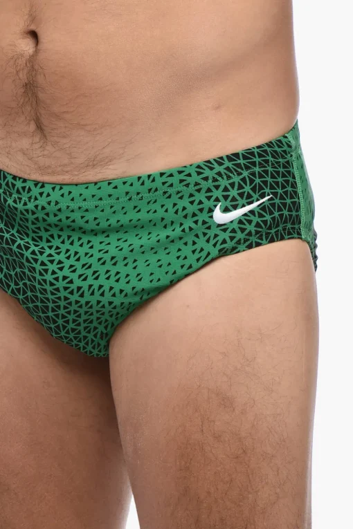 Costume da Bagno Slip Bicolore con Logo Ricamato>Nike Online