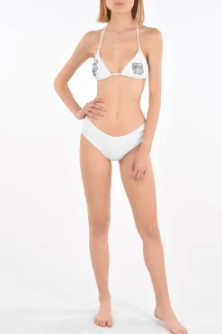Fashion Costume da Bagno Slip KARL & CHOUPETTE a V con Logo Donna Costumi Da Bagno