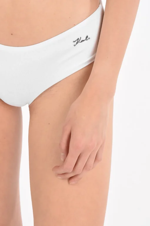 Fashion Costume da Bagno Slip KARL & CHOUPETTE a V con Logo Donna Costumi Da Bagno