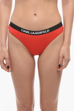 Costume da Bagno Slip SPORT A Tinta Unita con Banda Elastica Logata in Vita>Karl Lagerfeld Best
