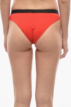 Costume da Bagno Slip SPORT A Tinta Unita con Banda Elastica Logata in Vita>Karl Lagerfeld Best