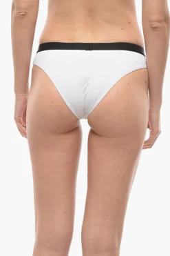 Fashion Costume da Bagno Slip SPORT Bicolore con Banda Elastica Logata in Vita Donna Costumi Da Bagno