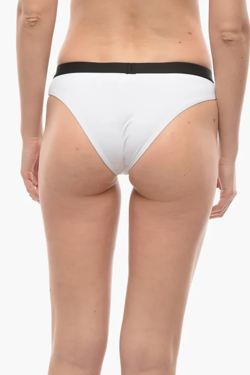 Fashion Costume da Bagno Slip SPORT Bicolore con Banda Elastica Logata in Vita Donna Costumi Da Bagno