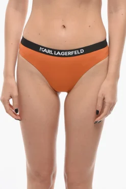 Hot Costume da Bagno Slip SPORT A Tinta Unita con Banda Elastica Logata in Vita Donna Costumi Da Bagno