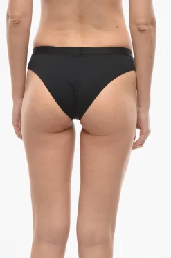 Hot Costume da Bagno Slip SPORT A Tinta Unita con Banda Elastica Logata in Vita Donna Costumi Da Bagno