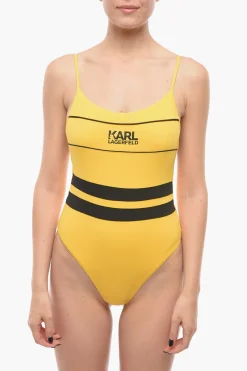 Costume Intero Bicolore con Logo Stampato>Karl Lagerfeld Fashion