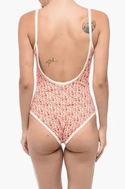 New Costume Intero con Fantasia Logo All-Over Donna Costumi Da Bagno