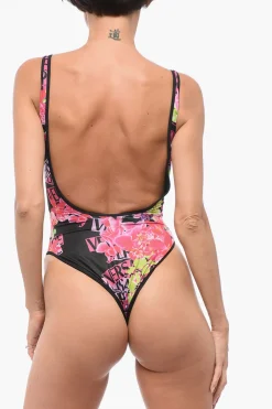Costume Intero con Fantasia Floreale>Versace Clearance