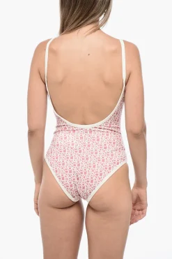 Best Costume Intero con Fantasia Logo All-Over Donna Costumi Da Bagno