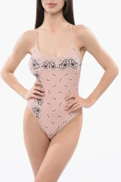 Online Costume Intero Paisley con Schiena Criss-Cross Donna Costumi Da Bagno