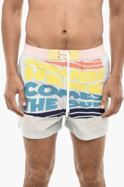 Costumi da Bagno Desing a Contasto con Stampa>Dsquared2 Clearance