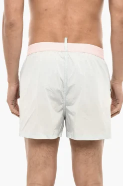 Costumi da Bagno Desing a Contasto con Stampa>Dsquared2 Clearance