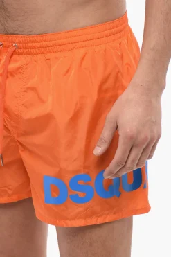Cotume da Bagno Boxer con Logo a Contrasto></noscript>Dsquared2 Outlet