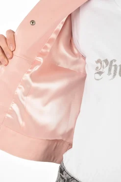 COUTURE Bomber in Pelle CRYSTAL impreziosito da cristalli e borchie></noscript>Philipp Plein Sale
