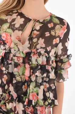COUTURE EST.1978 maxi dress a balze motivo floreale in seta></noscript>Philipp Plein Clearance