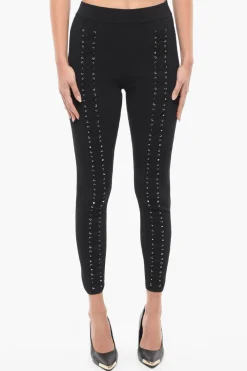New COUTURE Leggings STRING con Dettaglio Lace-up Donna Pantaloni