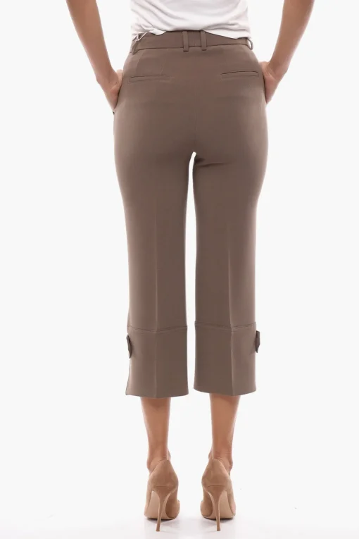 Sale COUTURE Pantaloni Cropped Fit con Risvolto Donna Pantaloni