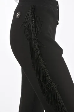 COUTURE Pantaloni gogger REVENGE con frange e borchie></noscript>Philipp Plein Online