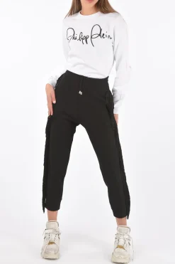 COUTURE Pantaloni gogger REVENGE con frange e borchie></noscript>Philipp Plein Online