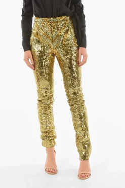 COUTURE Pantaloni Paillettati ELEGANT con Zip alla Caviglia>Philipp Plein Online