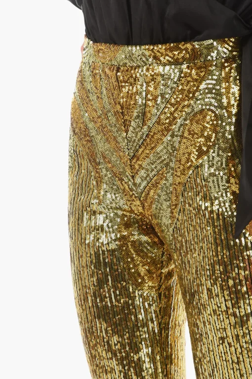 COUTURE Pantaloni Paillettati ELEGANT con Zip alla Caviglia>Philipp Plein Online