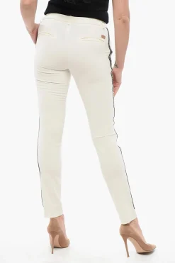 COUTURE Pantaloni VERONIQUE a Gamba Dritta con Banda Laterale in Strass>Philipp Plein Sale