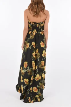 Clearance COUTURE vestito asimmetrico maxi APPEAL stampa floreale in seta strapless Donna Vestiti