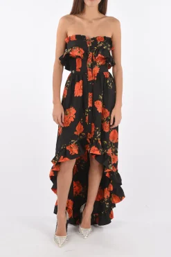 Clearance COUTURE vestito senza spalline APPEAL stampa floreale in seta scollo a cuore Donna Vestiti