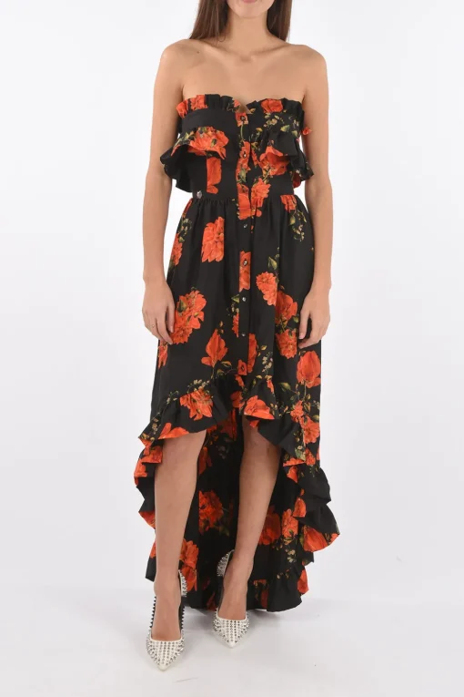 Clearance COUTURE vestito senza spalline APPEAL stampa floreale in seta scollo a cuore Donna Vestiti