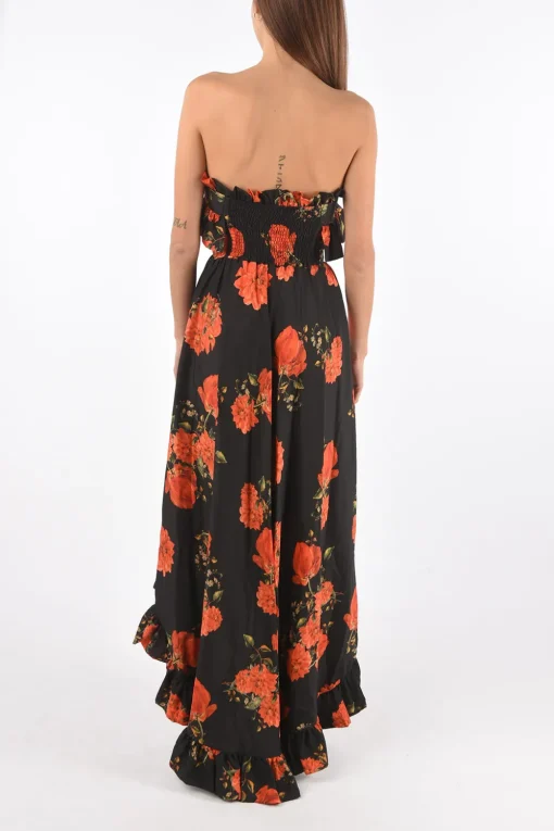 Clearance COUTURE vestito senza spalline APPEAL stampa floreale in seta scollo a cuore Donna Vestiti