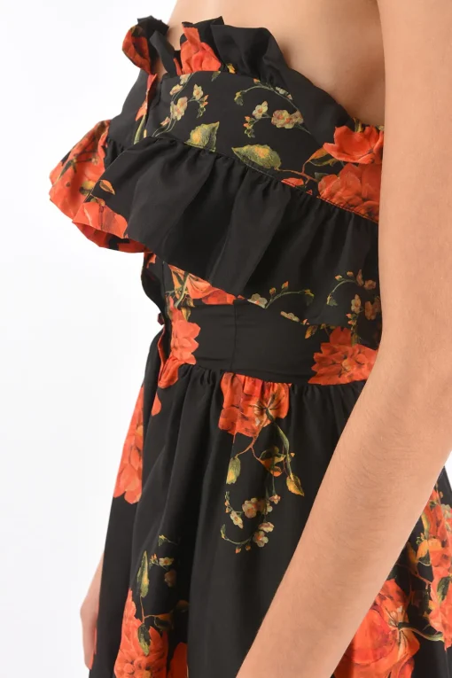 Clearance COUTURE vestito senza spalline APPEAL stampa floreale in seta scollo a cuore Donna Vestiti