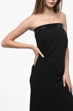COUTURE Vestito Shift Strapless con Cristalli></noscript>Philipp Plein Hot