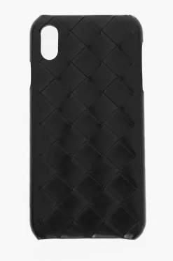Discount Cover per I Phone XS MAX in Pelle Intrecciata Uomo Accessori Hi-Tech