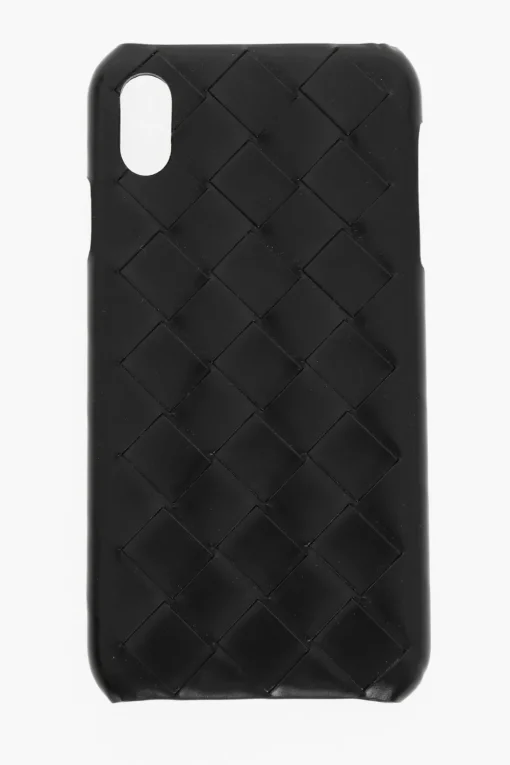 Discount Cover per I Phone XS MAX in Pelle Intrecciata Uomo Accessori Hi-Tech
