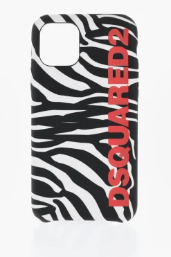 New Cover per Iphone 11 PRO a Fantasia Animalier con Logo a Contrasto Uomo Accessori Hi-Tech