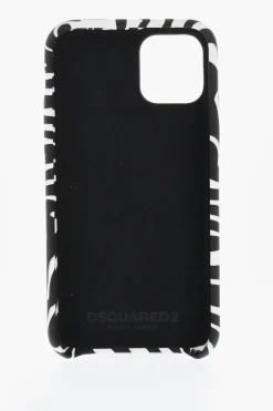 New Cover per Iphone 11 PRO a Fantasia Animalier con Logo a Contrasto Uomo Accessori Hi-Tech