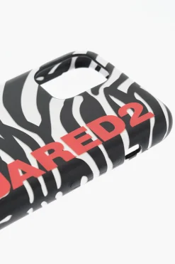 New Cover per Iphone 11 PRO a Fantasia Animalier con Logo a Contrasto Uomo Accessori Hi-Tech