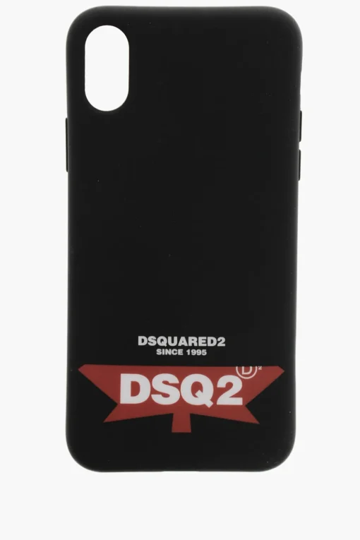 Cover per Iphone X in Tinta Unita con Dettaglio a Contrasto>Dsquared2 Discount
