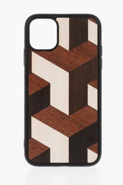 Outlet Cover Rigida TUMBLE In Legno a Motivo Geometrico per Iphone 11 Pro Uomo Accessori Hi-Tech