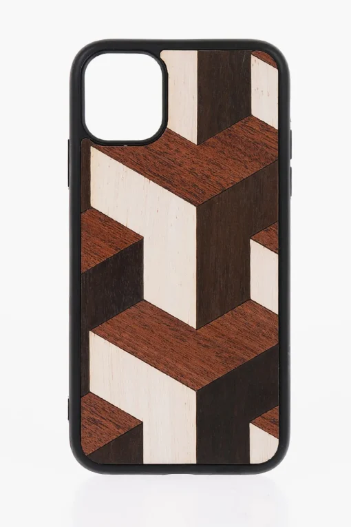 Outlet Cover Rigida TUMBLE In Legno a Motivo Geometrico per Iphone 11 Pro Uomo Accessori Hi-Tech