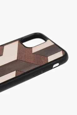 Outlet Cover Rigida TUMBLE In Legno a Motivo Geometrico per Iphone 11 Pro Uomo Accessori Hi-Tech