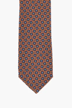 Cravatta a Motivo Geometrico in Seta>Corneliani Fashion