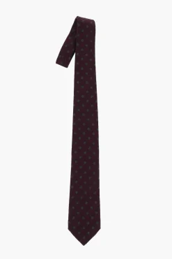 Discount Cravatta a Pois in Lana Uomo Cravatte