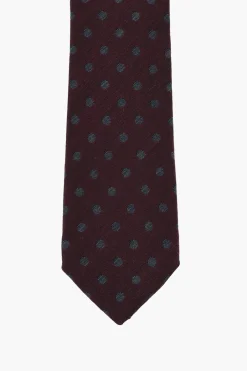 Discount Cravatta a Pois in Lana Uomo Cravatte